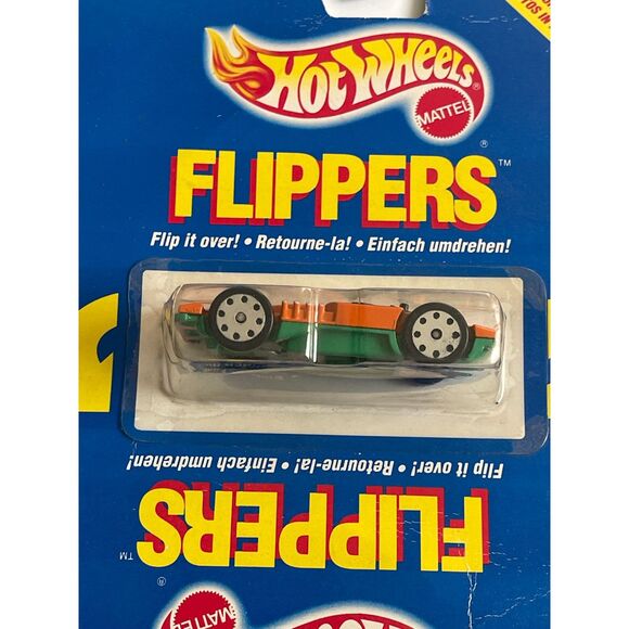 HOT WHEELS - FLIPPERS - Orange/Green 6020 - Rare Model Vintage Diecast Cars 1989 - Picture 4 of 7